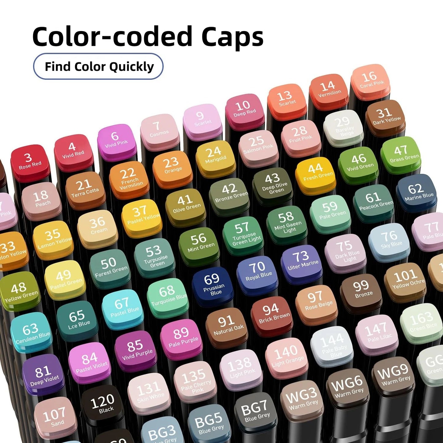 Lot de 80 Marqueurs à Alcool Double Pointe – Feutres de Coloriage Rechargeables pour Dessin, Manga et Fournitures Scolaires
