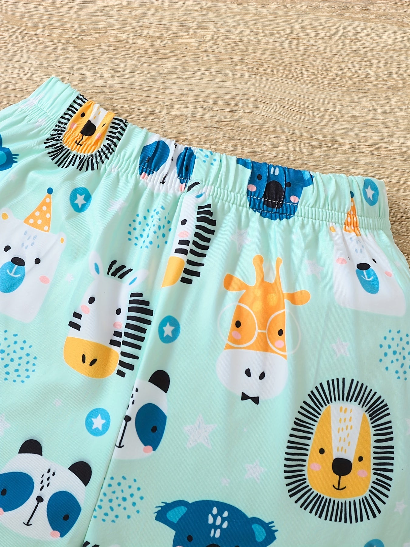 Ensemble été garçon – T-shirt imprimé animal intégral + short assorti