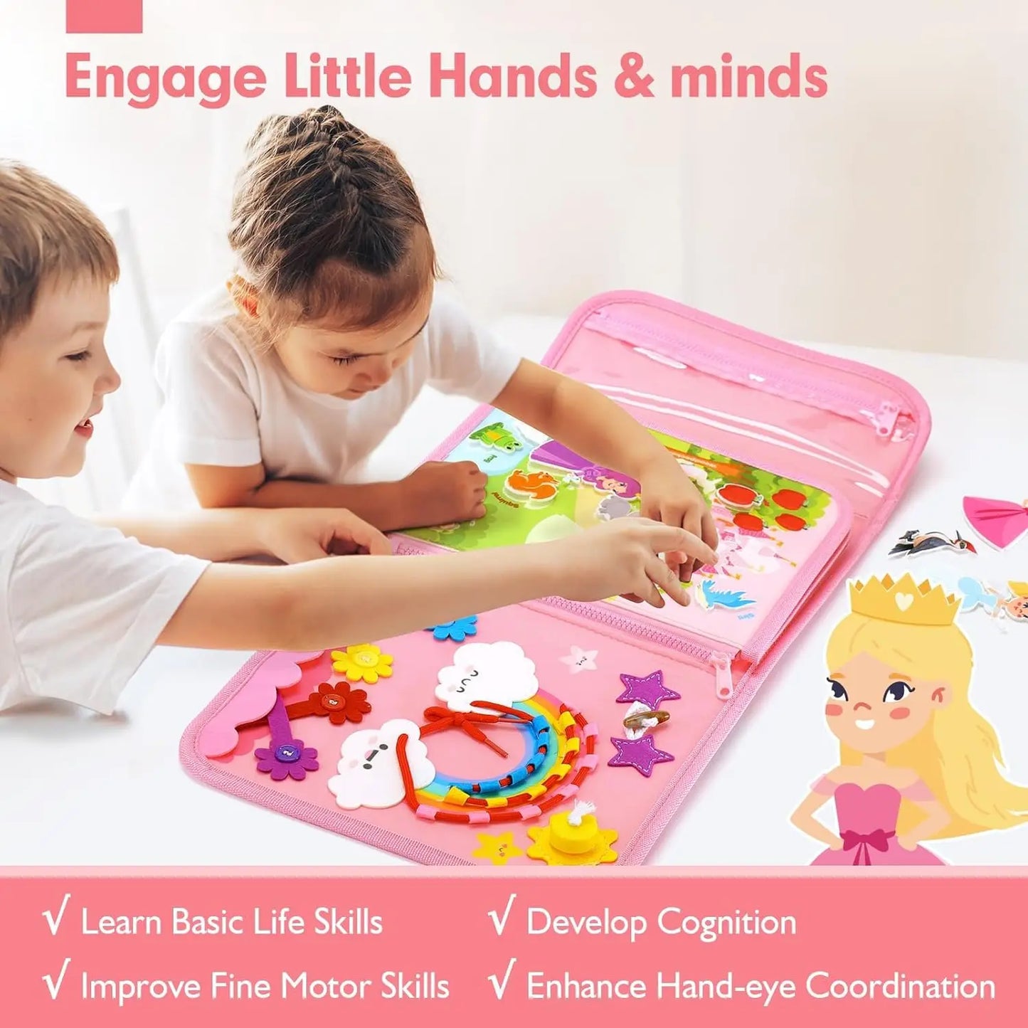 Busy Board Montessori – Sac à Dos Éducatif pour Tout-Petits