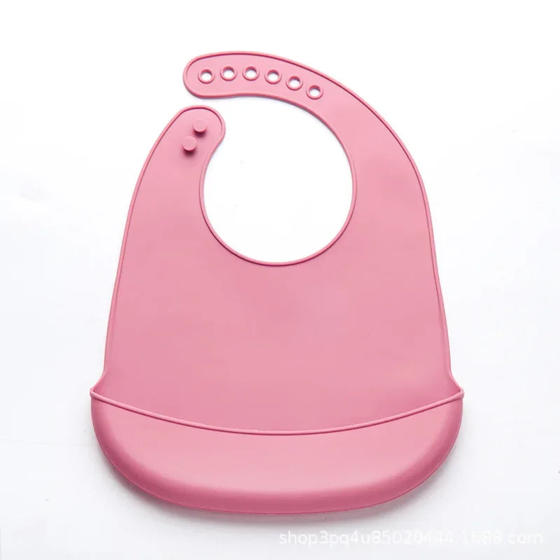 Bavoir bébé imperméable en silicone alimentaire – Ajustable et sans BPA