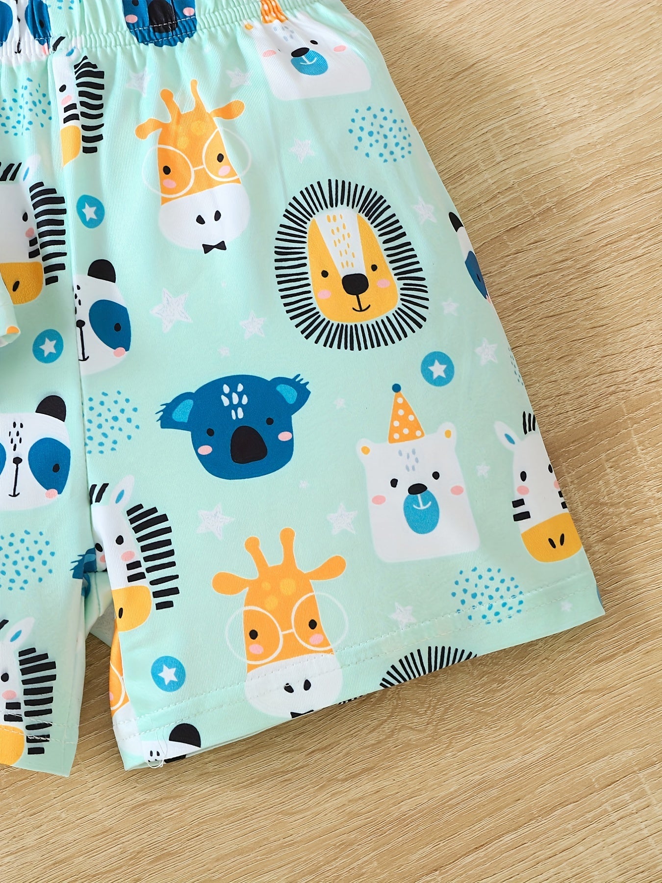 Ensemble été garçon – T-shirt imprimé animal intégral + short assorti