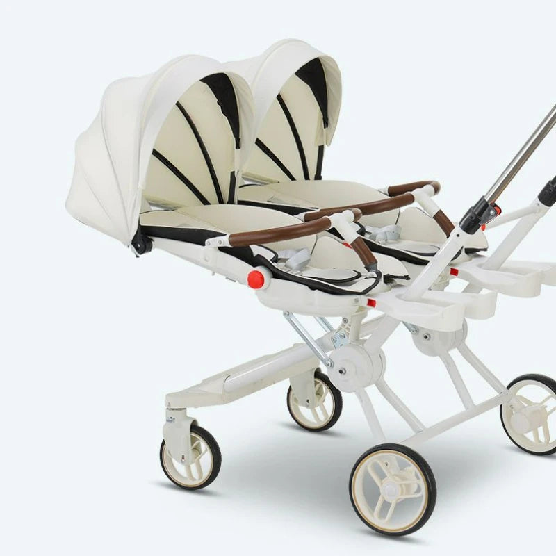 Poussette Double Portable pour Jumeaux – Compacte, Pliable et Confortable