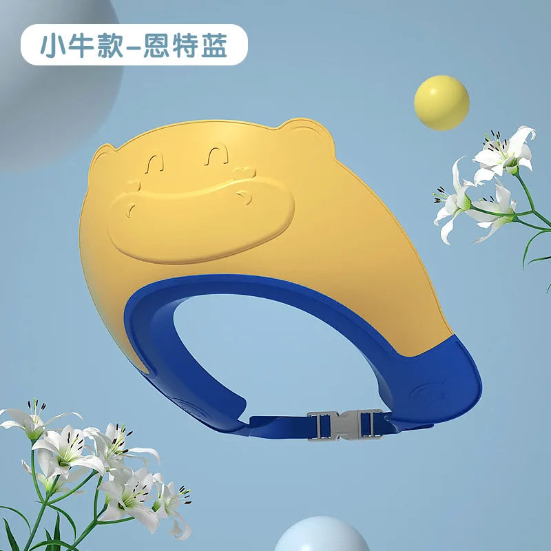 Casquette de bain bébé en silicone – Protection des yeux et oreilles