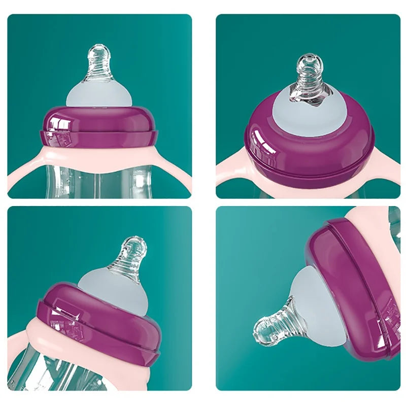 Set de biberons bébé avec poignées – Tétine en silicone sans BPA