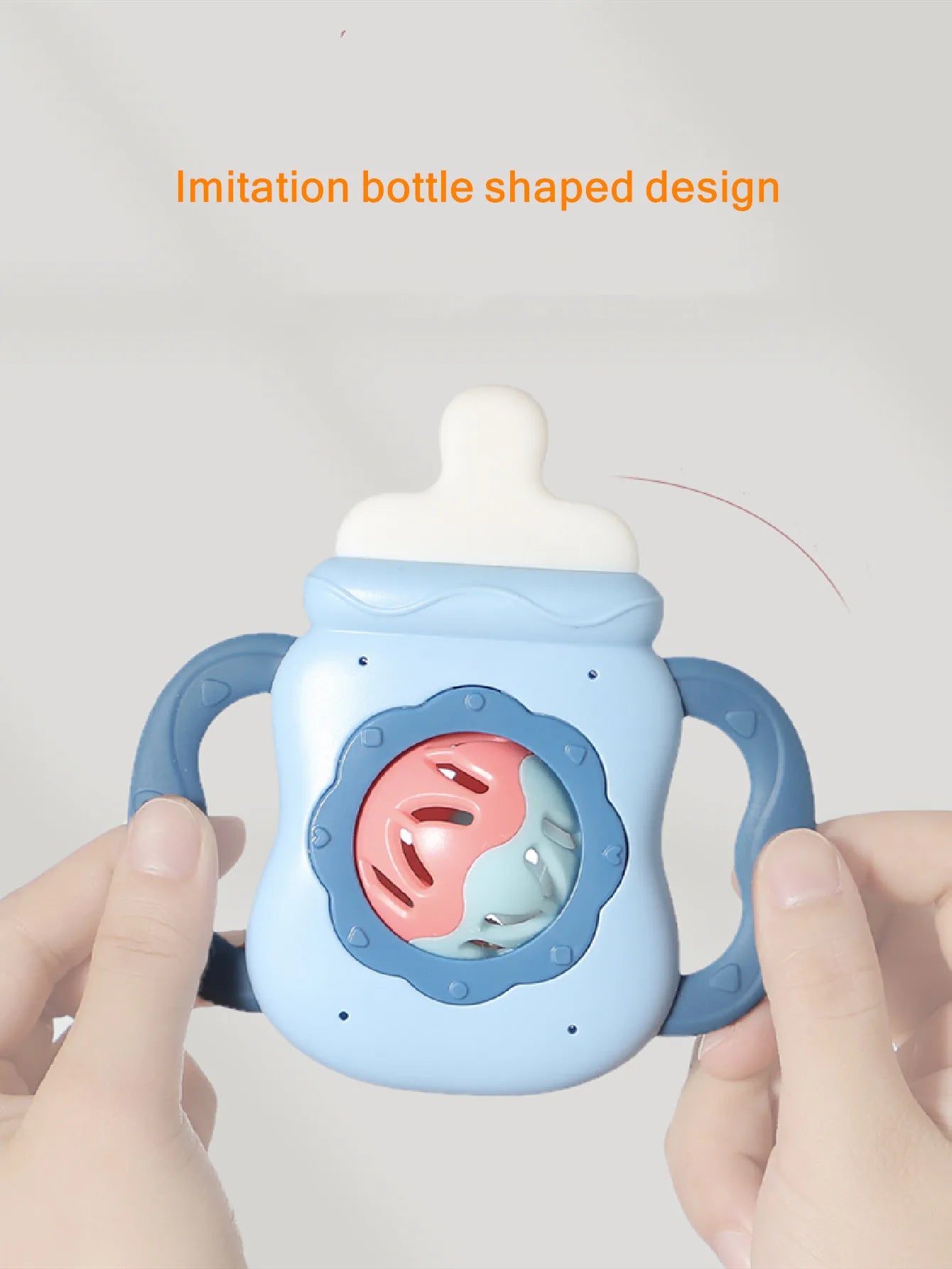 Hochet bébé en forme de biberon – jouet de dentition à mordiller