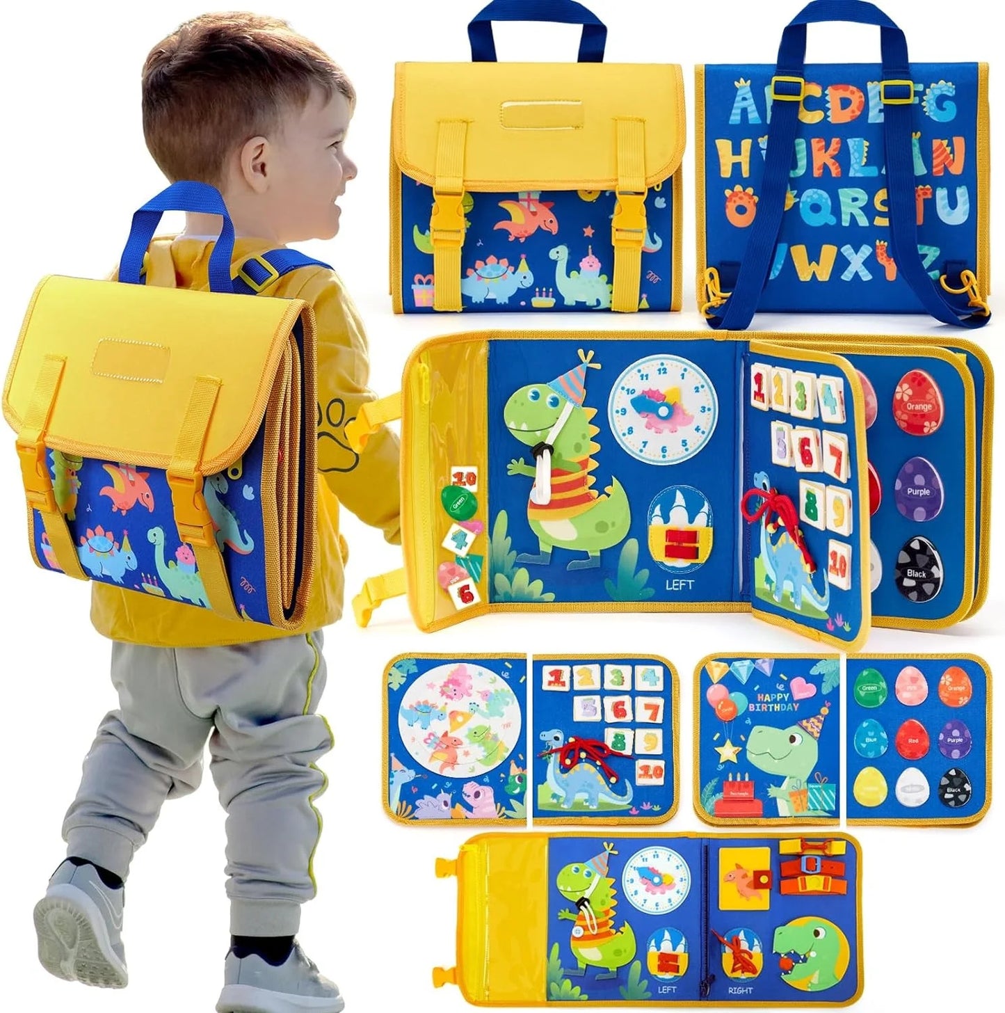 Busy Board Montessori – Sac à Dos Éducatif pour Tout-Petits