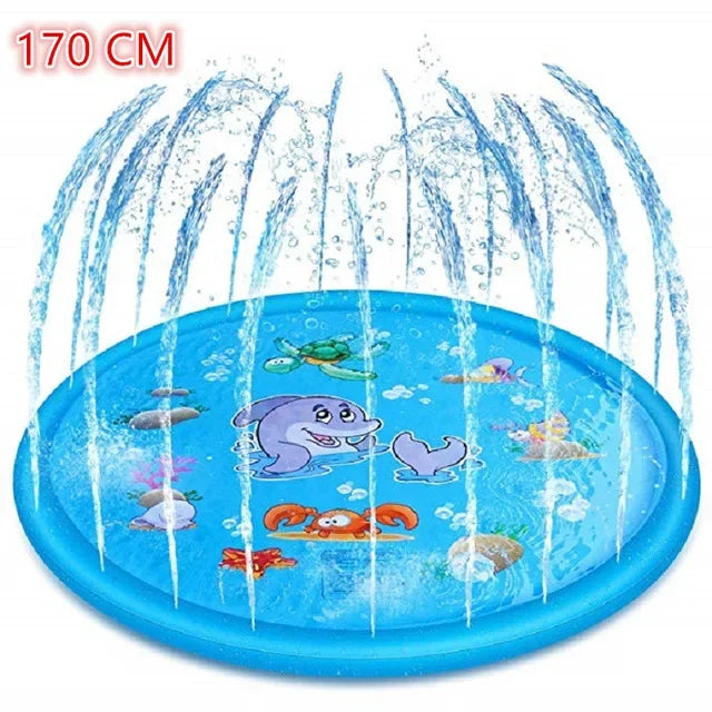 Tapis arroseur gonflable en forme d’animaux marins – Jeu d’eau interactif pour enfants