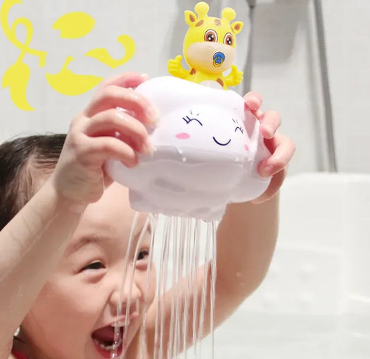 Jouet de bain bébé – Nuage arroseur mignon avec jet d’eau