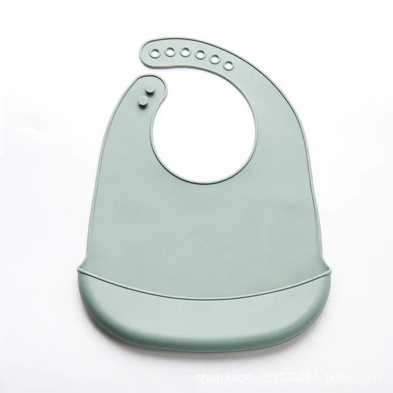 Bavoir bébé imperméable en silicone alimentaire – Ajustable et sans BPA