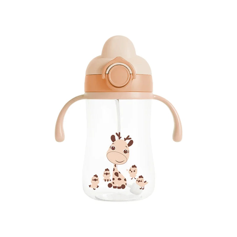 Gourde d’apprentissage 300 ml pour bébé avec paille – Sans BPA
