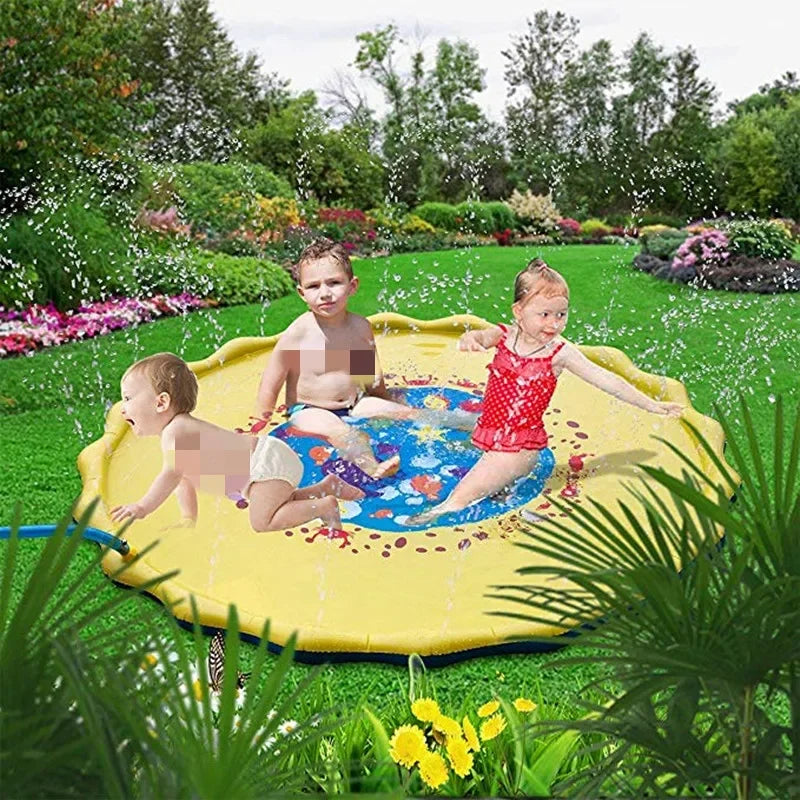 Tapis arroseur gonflable en forme d’animaux marins – Jeu d’eau interactif pour enfants