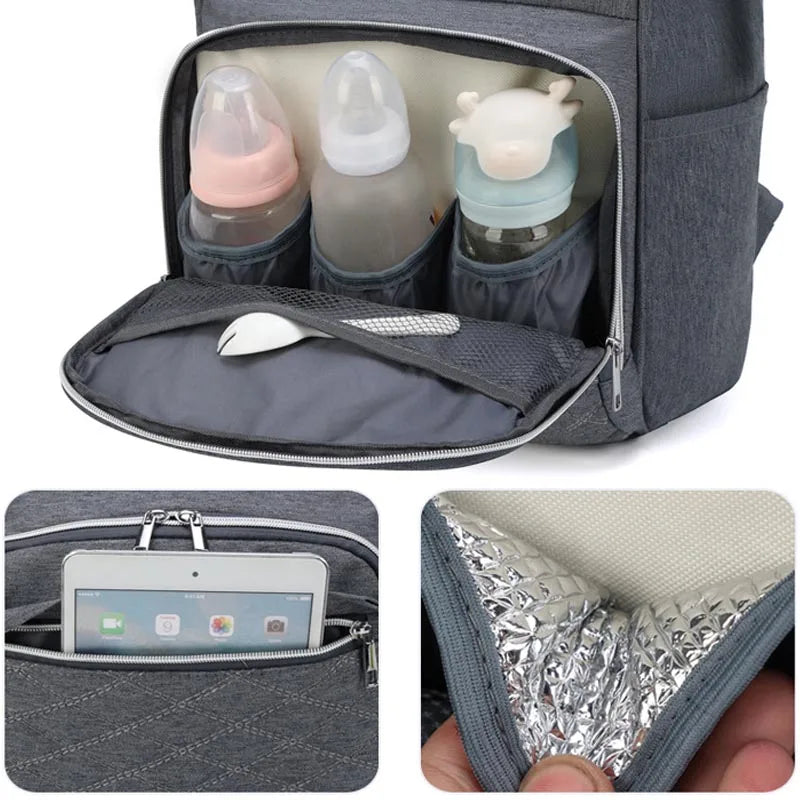 Sac à Langer Bébé Imperméable – Léger, Grande Capacité, Port USB – Sac à Dos Organiseur pour Maman & PoussetteFor Stroller Baby Diapers Bags Backpack
