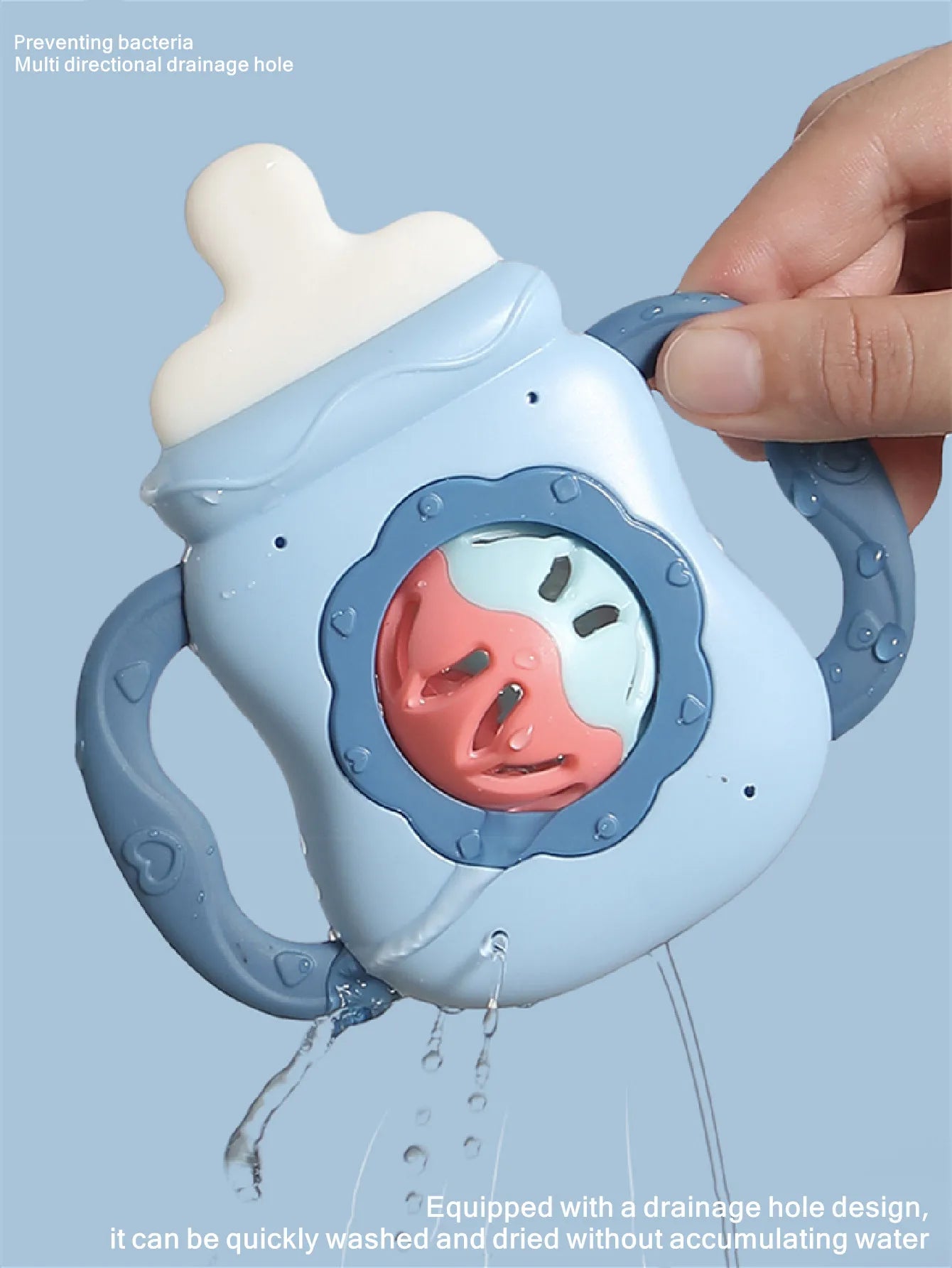 Hochet bébé en forme de biberon – jouet de dentition à mordiller