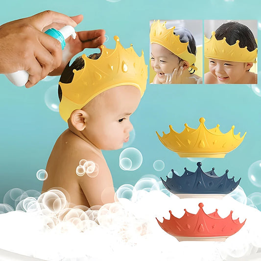 Casquette de bain bébé en silicone – Protection des yeux et oreilles