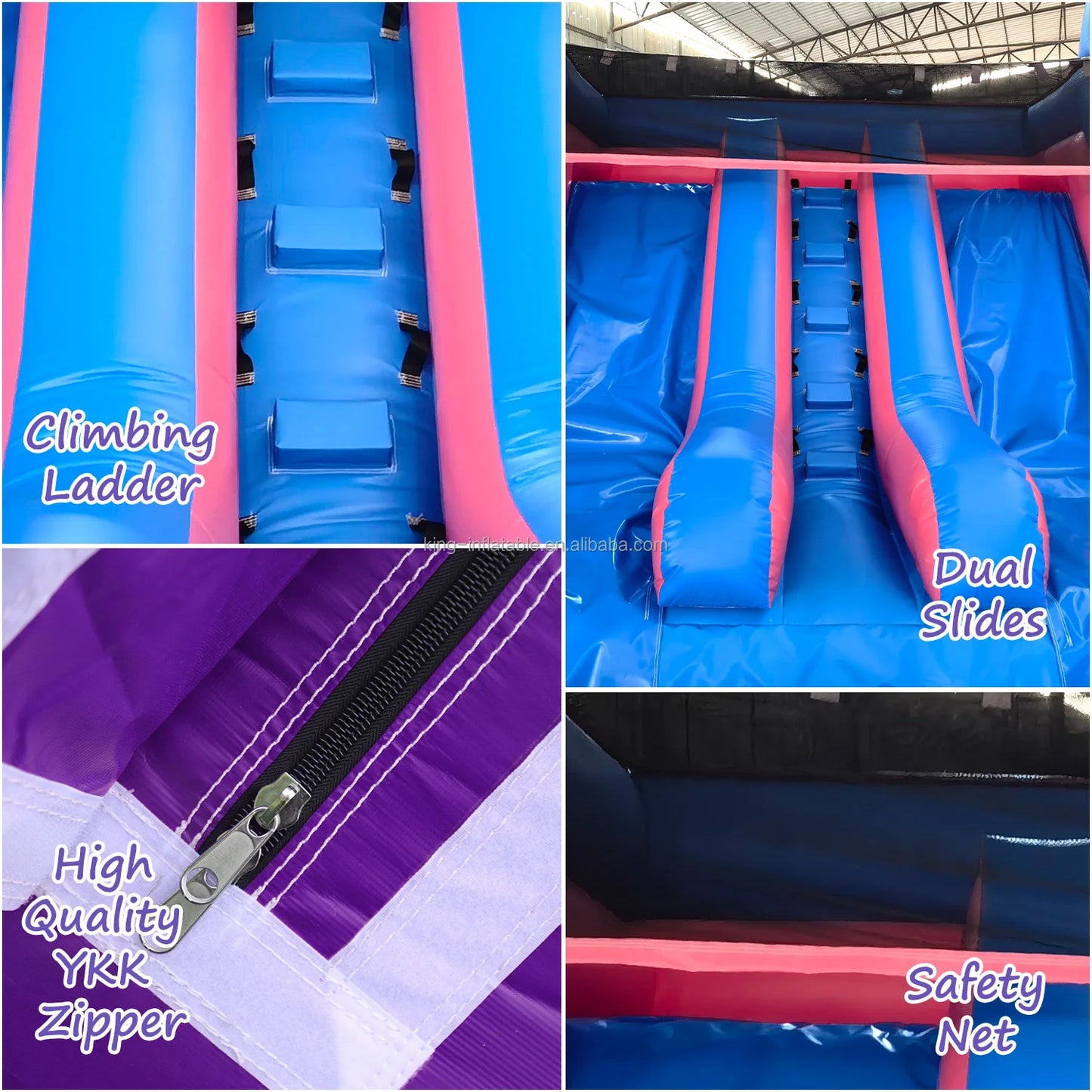 Toboggan Aquatique Gonflable Double Voie – 6,4 x 3,3 x 4,1 m