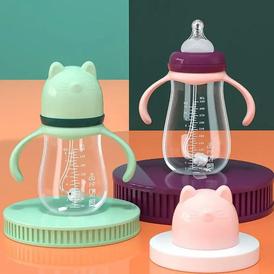 Set de biberons bébé avec poignées – Tétine en silicone sans BPA