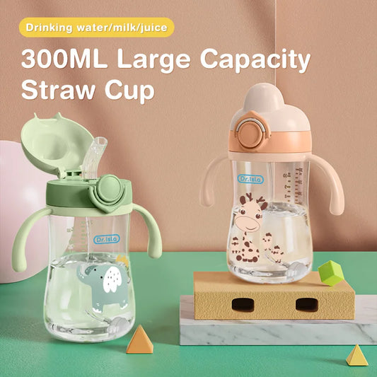 Gourde d’apprentissage 300 ml pour bébé avec paille – Sans BPA