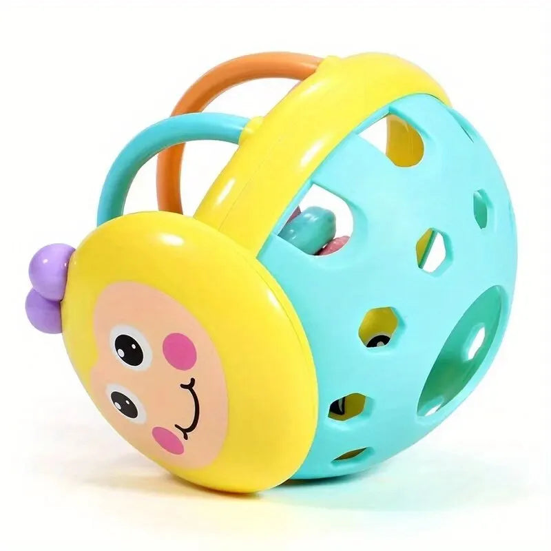 Balle Hochet Souple 10 cm pour Bébé – Jouet d’Éveil avec Grelot – Développement Sensoriel 0-12 Mois