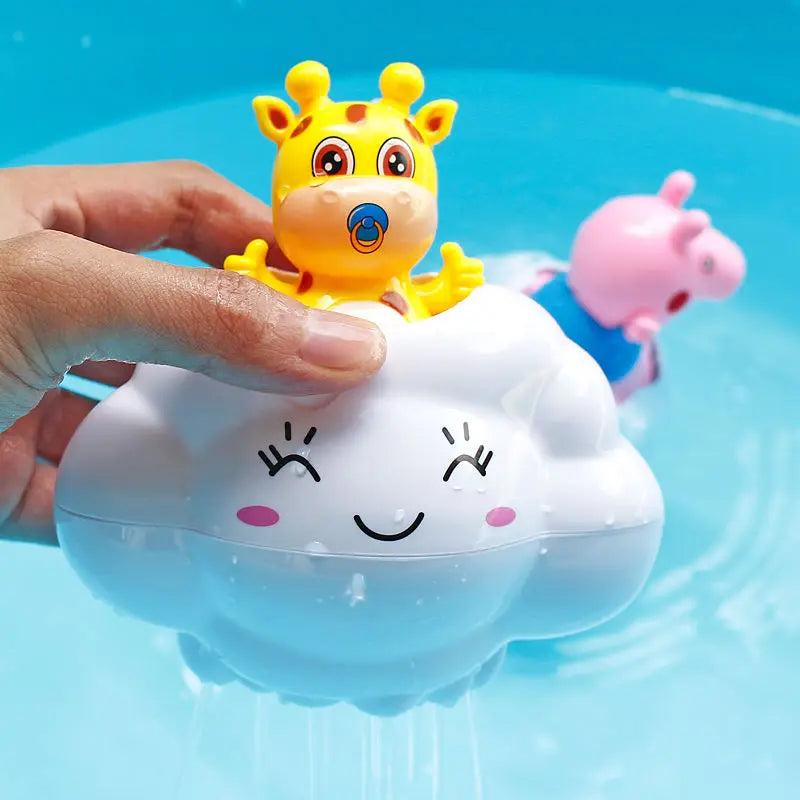 Jouet de bain bébé – Nuage arroseur mignon avec jet d’eau