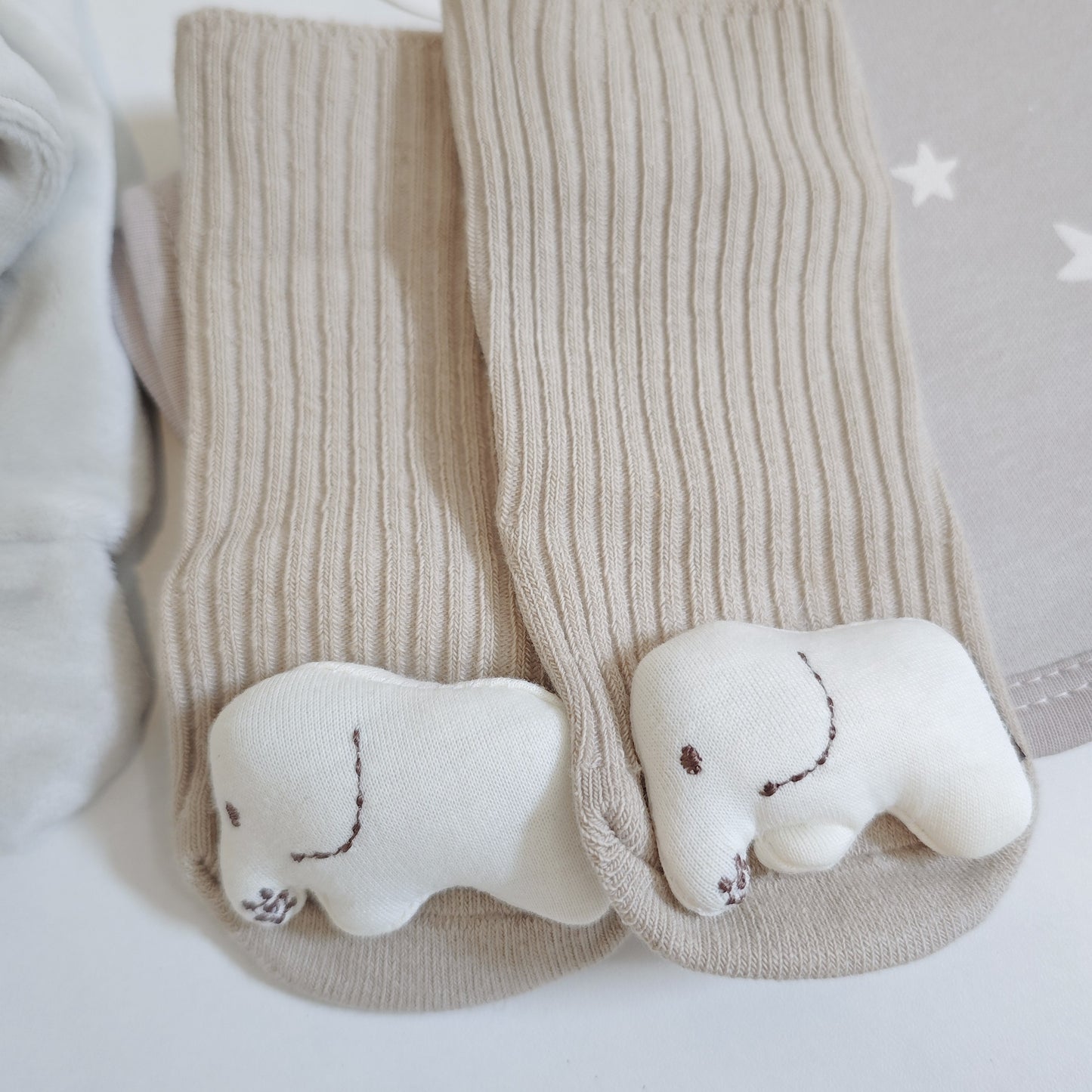Coffret cadeau naissance 5 pièces – Mixte fille/garçon avec couverture, doudou éléphant et accessoires