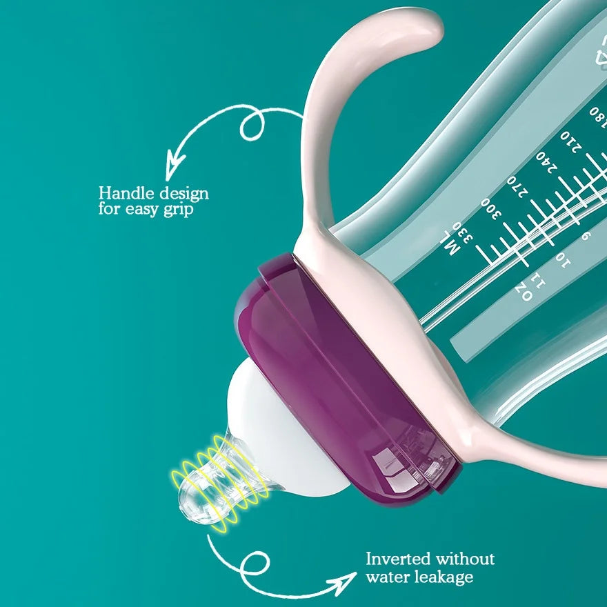 Set de biberons bébé avec poignées – Tétine en silicone sans BPA