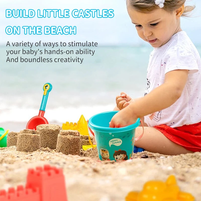 Kit Jouets de Plage Enfants – Seau, Arrosoir, Pelles & Moules – Jeux de Sable & d’Eau d’Été