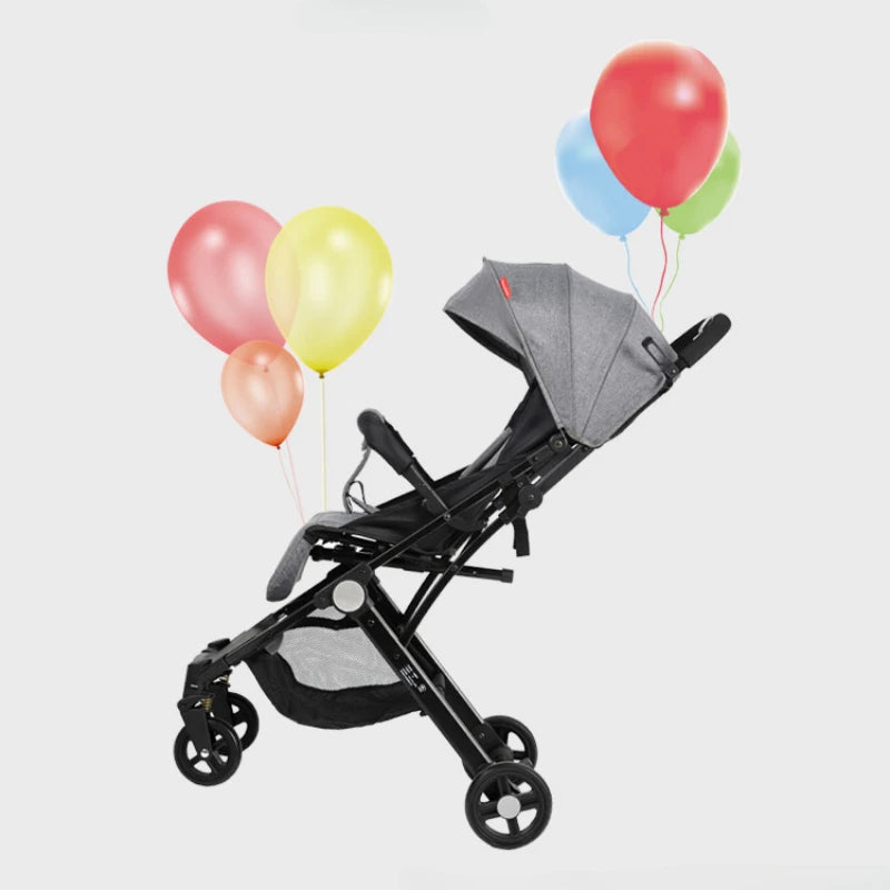 Poussette canne légère pliable à 4 roues pour bébé
