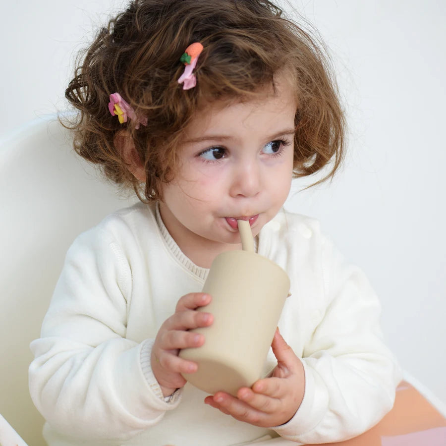 Tasse d’Apprentissage Bébé avec Paille Souple – Gobelet d’Entraînement Sans BPA – Accessoire Repas Enfant