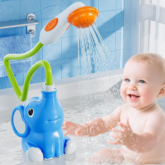 Jouet de Bain Éléphant pour Bébé – Douche Ludique Sécurisée