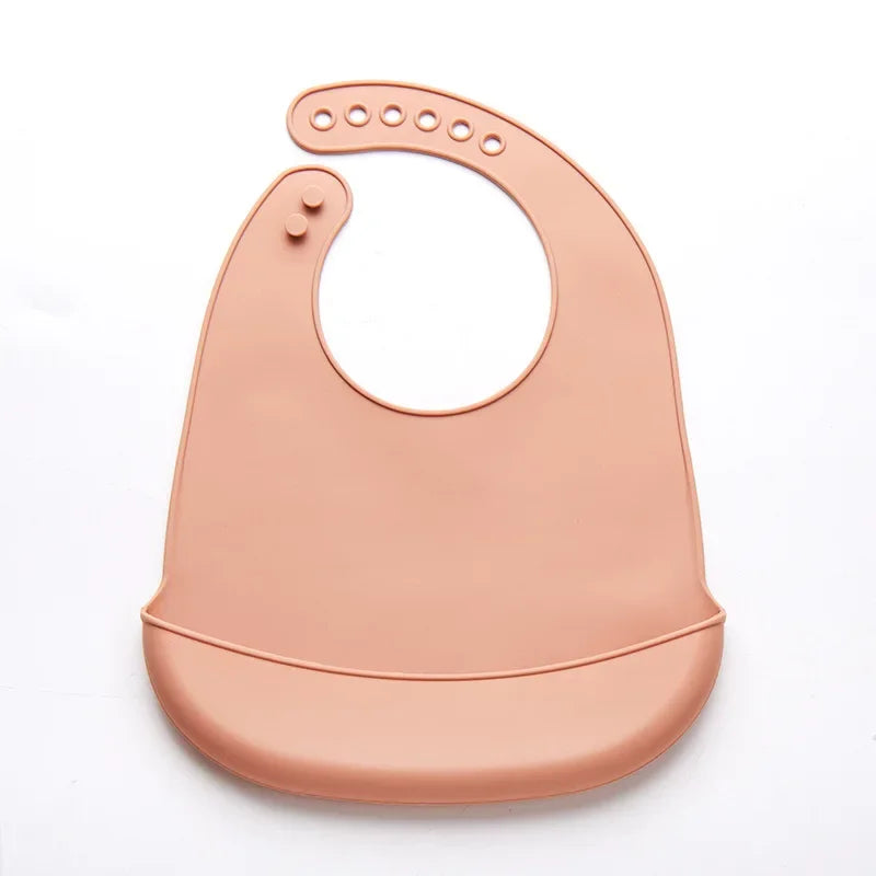 Bavoir bébé imperméable en silicone alimentaire – Ajustable et sans BPA