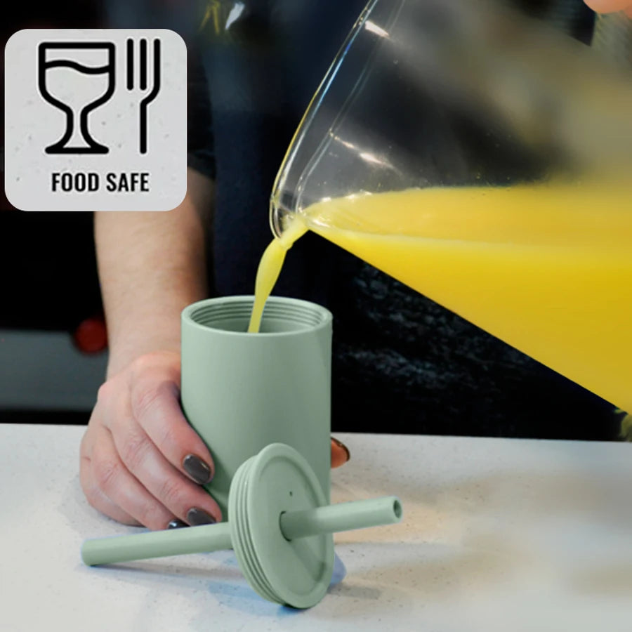 Tasse d’Apprentissage Bébé avec Paille Souple – Gobelet d’Entraînement Sans BPA – Accessoire Repas Enfant