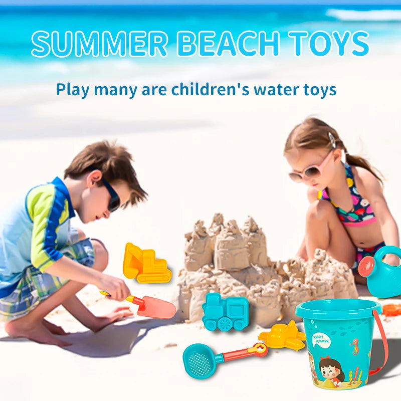 Kit Jouets de Plage Enfants – Seau, Arrosoir, Pelles & Moules – Jeux de Sable & d’Eau d’Été