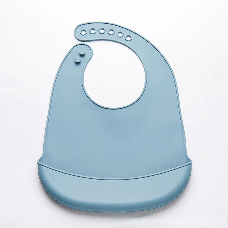 Bavoir bébé imperméable en silicone alimentaire – Ajustable et sans BPA