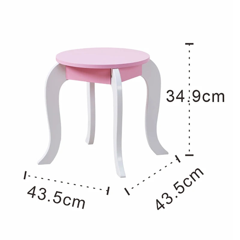 Coiffeuse 2 en 1 pour enfants en bois – Table de maquillage & tableau