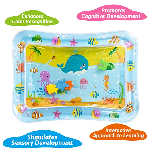 Tapis d’eau gonflable pour bébé – Coussin d’éveil sensoriel pour le ventre
