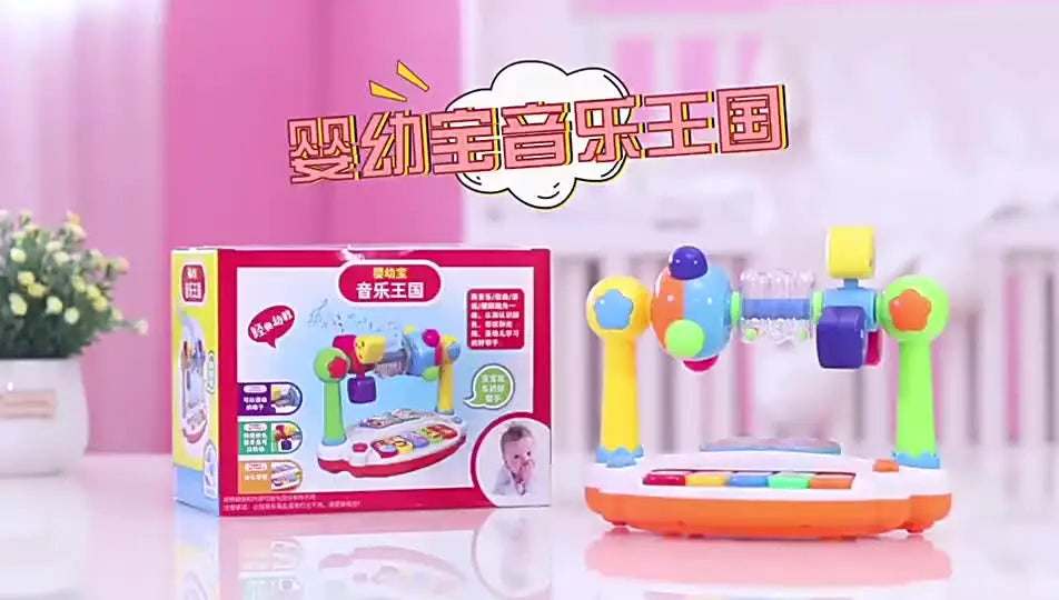 Piano Musical Bébé avec Lumières – Jouet Éducatif Tournant