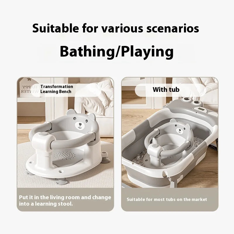 Siège de Bain Antidérapant pour Bébé – Support Allongé Nouveau-né