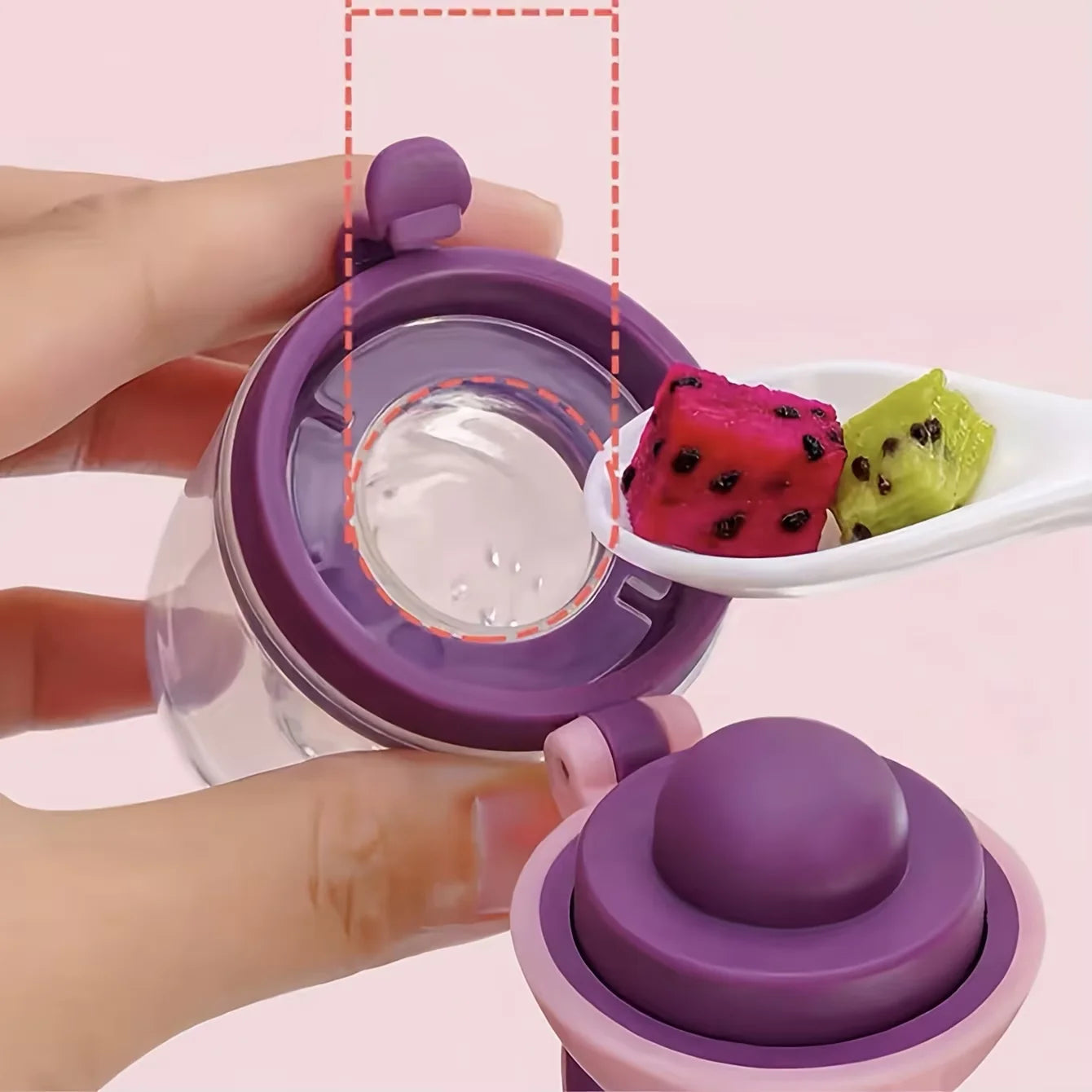 Set d'Alimentation Bébé 7 Pièces – Biberons Cuillères + Tétines Grignoteuses avec Embouts – Silicone Souple et Sans BPA
