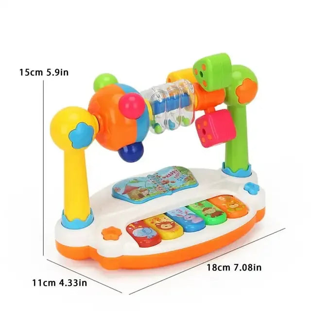 Piano Musical Bébé avec Lumières – Jouet Éducatif Tournant