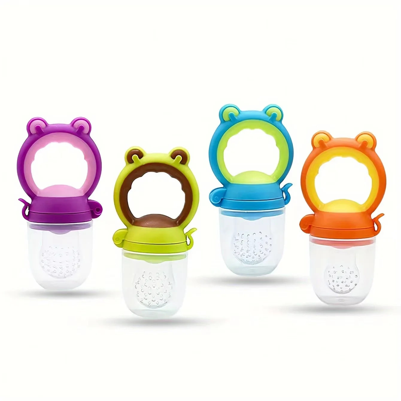 Set d'Alimentation Bébé 7 Pièces – Biberons Cuillères + Tétines Grignoteuses avec Embouts – Silicone Souple et Sans BPA