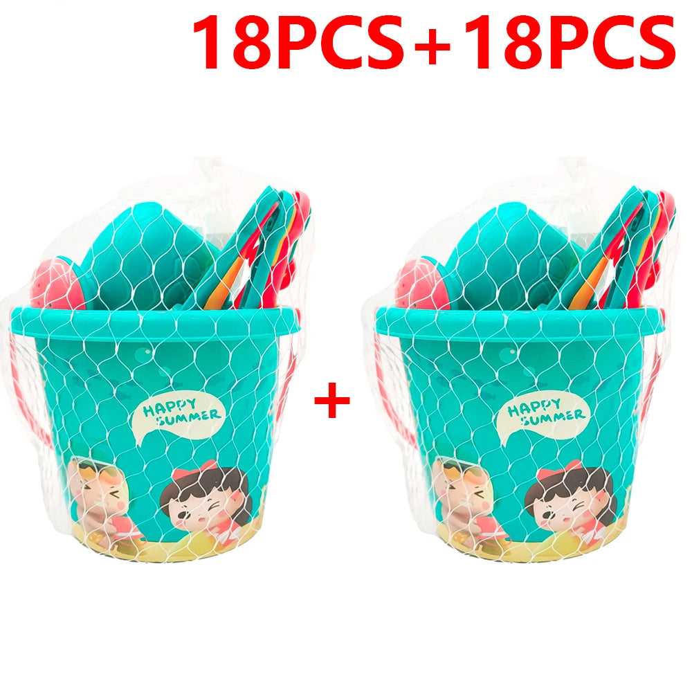 Kit Jouets de Plage Enfants – Seau, Arrosoir, Pelles & Moules – Jeux de Sable & d’Eau d’Été