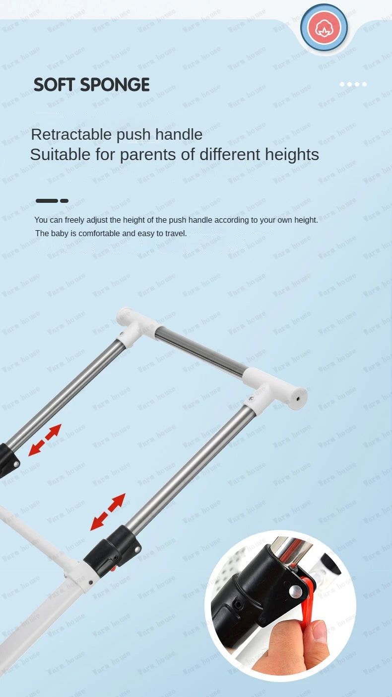 Poussette Double Portable pour Jumeaux – Compacte, Pliable et Confortable