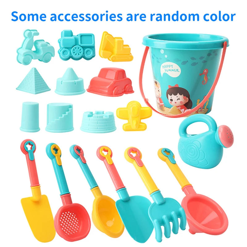 Kit Jouets de Plage Enfants – Seau, Arrosoir, Pelles & Moules – Jeux de Sable & d’Eau d’Été