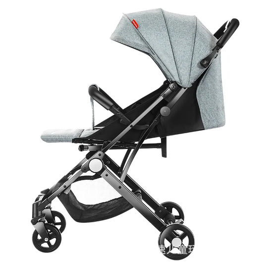 Poussette canne légère pliable à 4 roues pour bébé