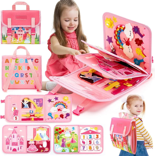 Busy Board Montessori – Sac à Dos Éducatif pour Tout-Petits