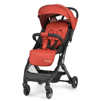 Poussette canne légère pliable à 4 roues pour bébé