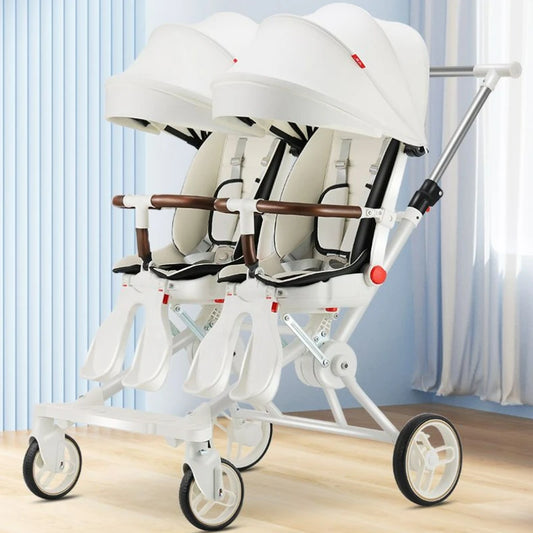 Poussette Double Portable pour Jumeaux – Compacte, Pliable et Confortable
