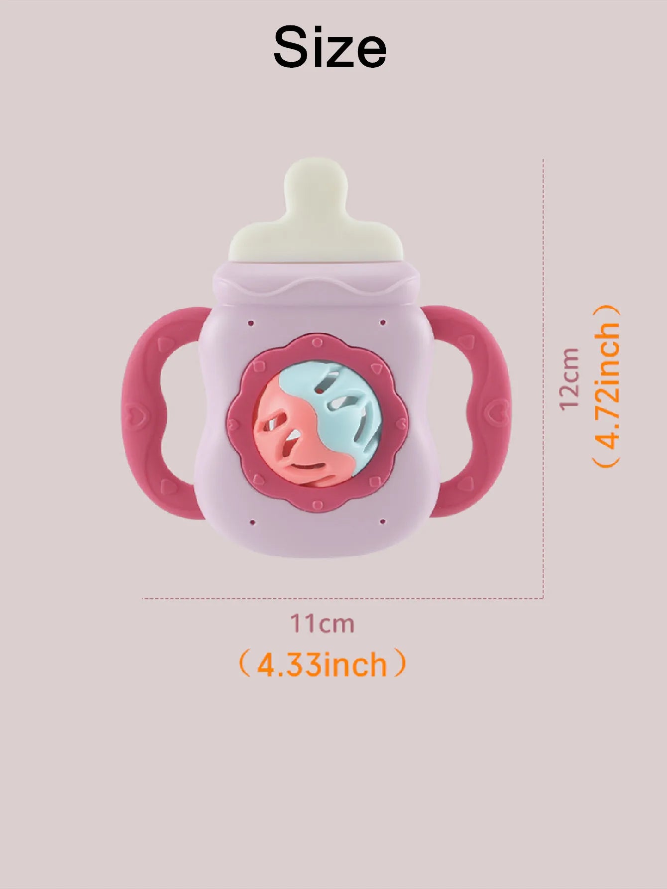 Hochet bébé en forme de biberon – jouet de dentition à mordiller