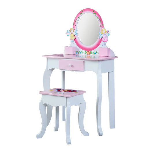 oiffeuse en bois avec miroir pour enfants – Mobilier fille élégant