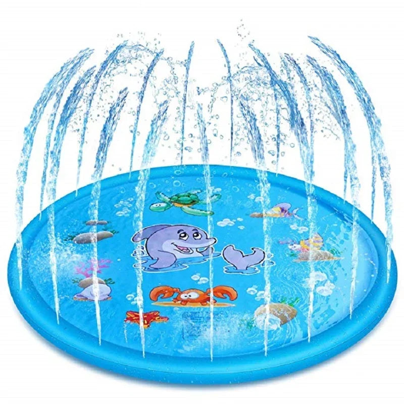 Tapis arroseur gonflable en forme d’animaux marins – Jeu d’eau interactif pour enfants